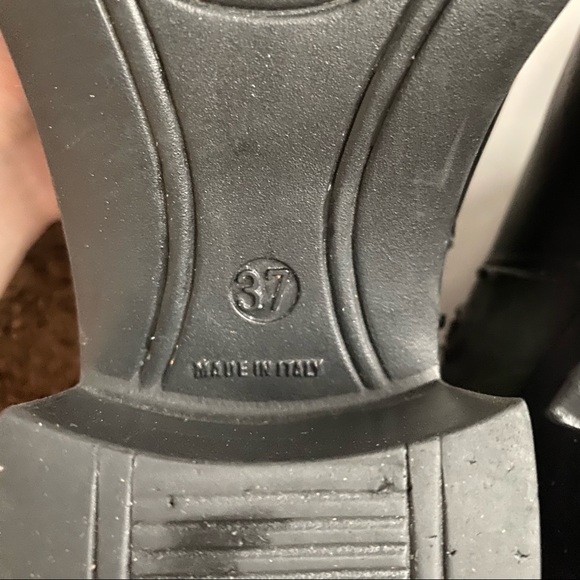 Anfibio size 7 heel leather boots - Italian made biker full grain pebble Sherpa - Picture 11 of 13